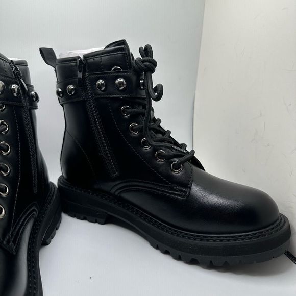 Dunes Women's Stud lace up boot +Memory Foam 8.5 BLACK - Picture 6 of 7